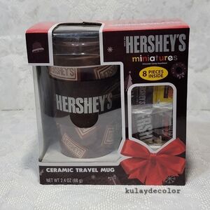 Hershey’s Ceramic Travel Mug with Silicone Band and Lid